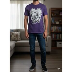 Tim Burton Corpse‎ Bride Purple T-Shirt Size L Official Brand Tee